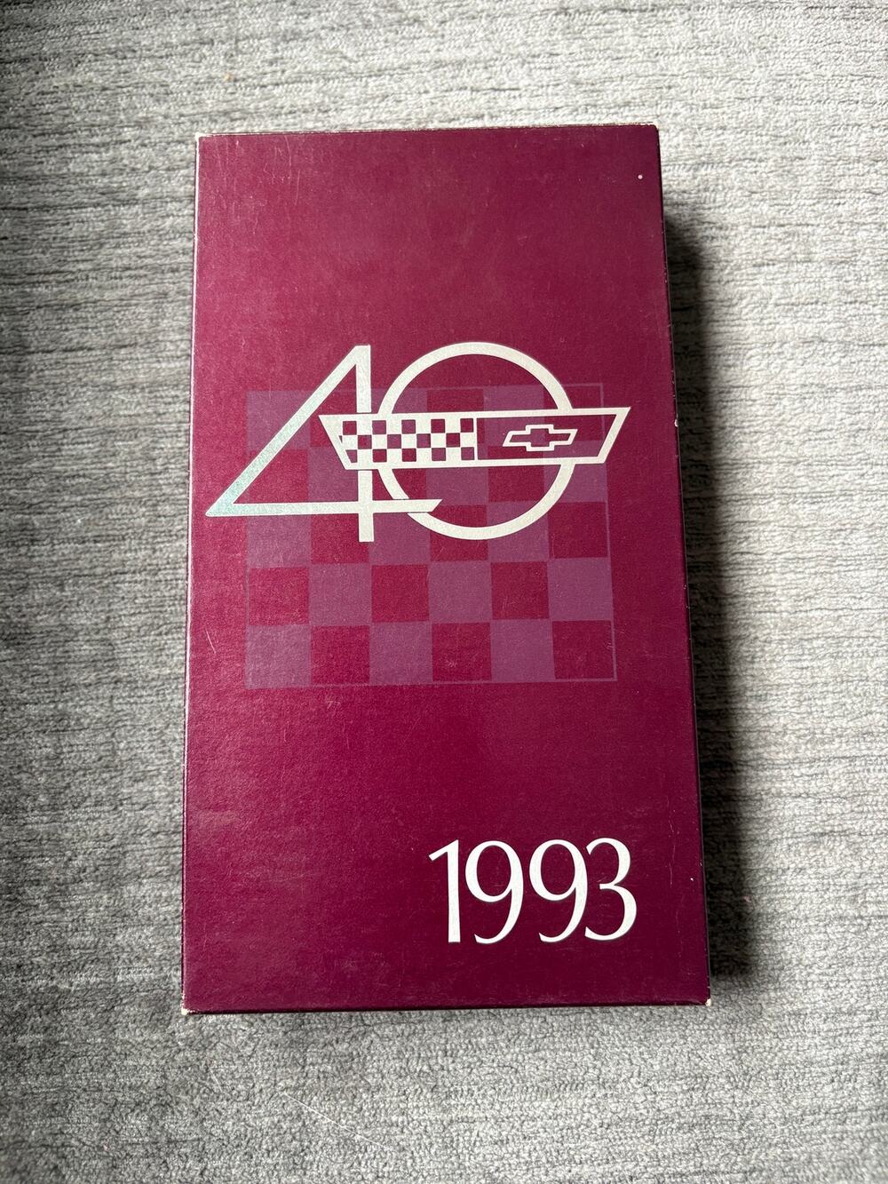 Corvette 1993 Owner’s Video 40th Anniversary VHS Tape Letter & Program Guide